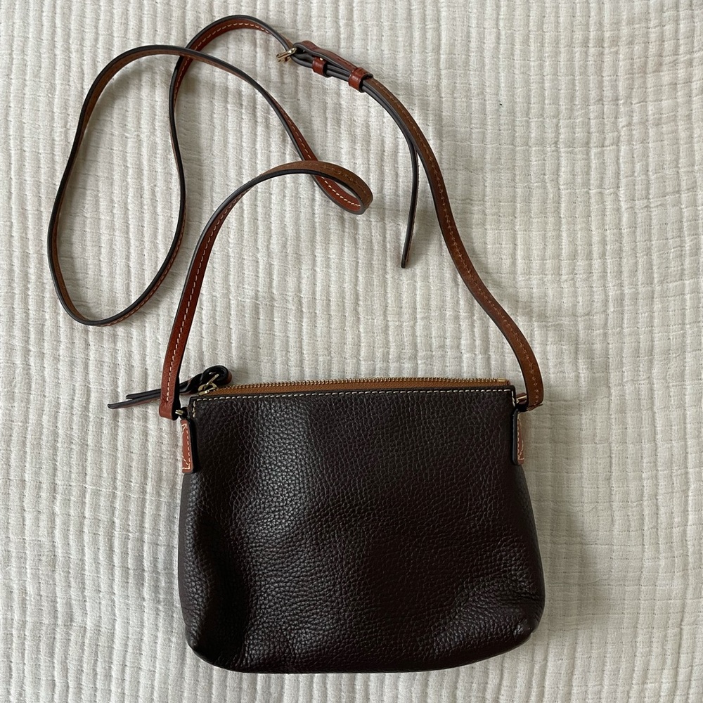 Dooney & Bourke Brown Leather Crossbody Purse - Picture 3 of 6
